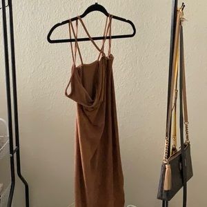 Suede slinky dress